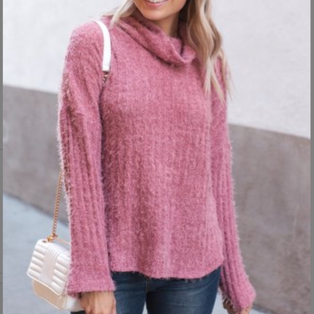 •NEW•VALENTINA BOUCLE’ SUPER SOFT PINK SWEATER NWT•XL-2X•